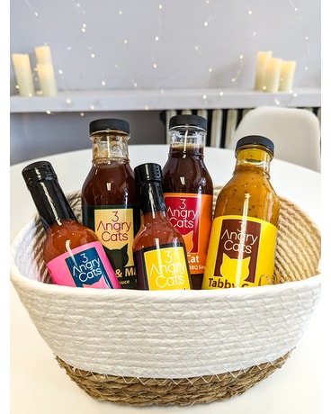 Step up your BBQ Game - 3 Angry Cats Gift Basket
