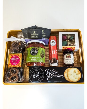 Sweet and Savory Snack Tray Gift Basket