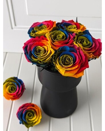 Preserved Rainbow Roses Custom product