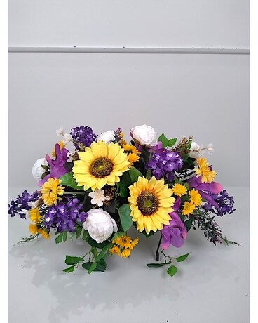 Elegant Mauves & Yellows Artificial Specialty Arrangement