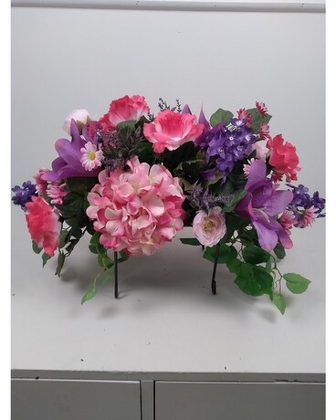 Graveside Flowers for Tombstone Sympathy Arrangement
