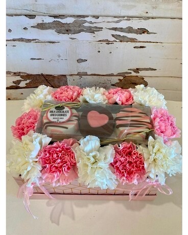 The Carnation Chocolate Box Flower Arrangement