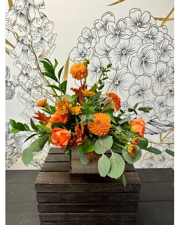 Rustic Thanksgiving Flower Arrangement