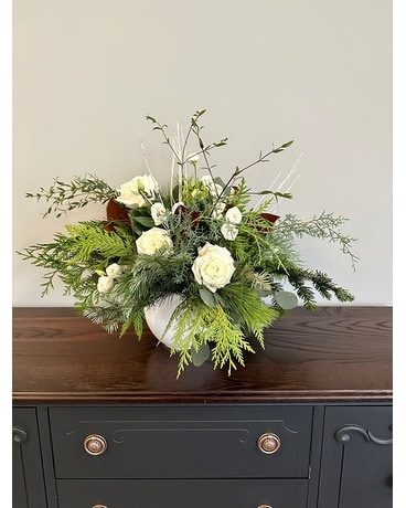 White Christmas Flower Arrangement