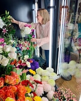 Deluxe Vase Arrangement size,  inches height and  inches wide.