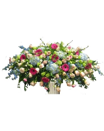 Peaceful Garden Casket Spray Flower Arrangement