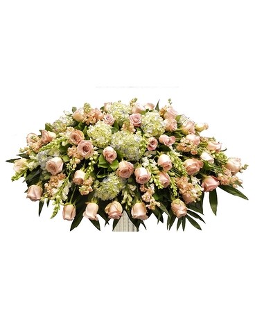 Soft Serenity Casket Spray Flower Arrangement