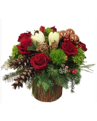 Woodland Christmas Flower Arrangement