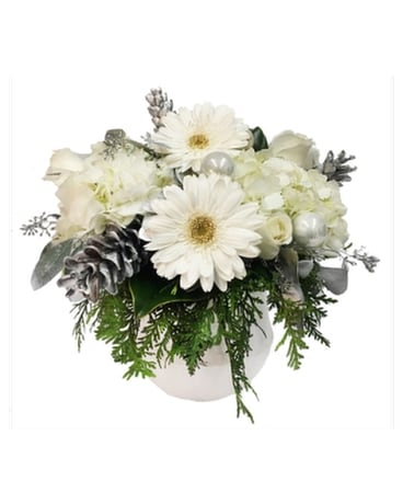 White Christmas Flower Arrangement