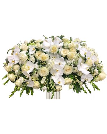 Serene Remembrance Casket Spray Funeral Casket Spray Flowers