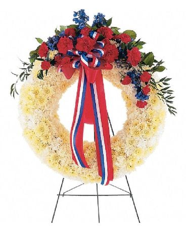 Patriotic Spirit Wreath Sympathy Arrangement