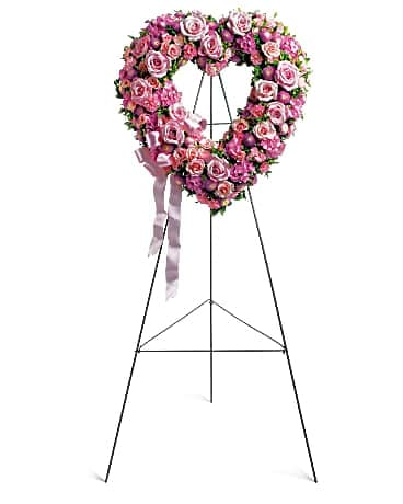 Rose Garden Heart Flower Arrangement