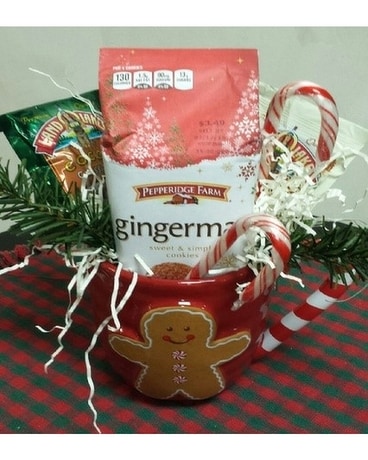 Gingerbread Mug Flower Arrangement