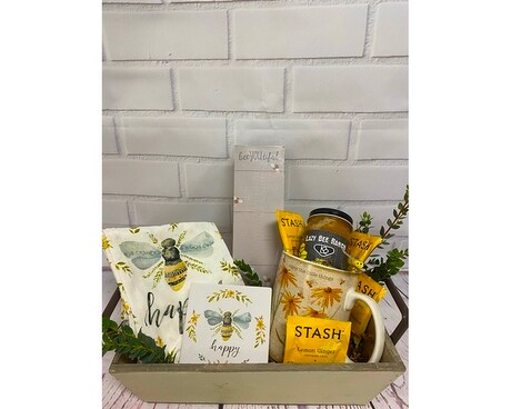 Bee Happy Basket Gift Basket