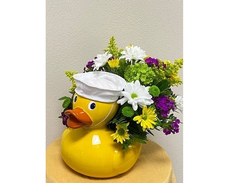 So Ducking Cute Flower Arrangement