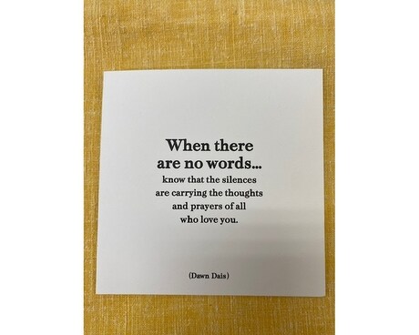 When There Are No Words Sympathy Card Gifts