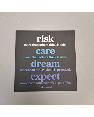 Risk Care Dream Expect Card Gifts