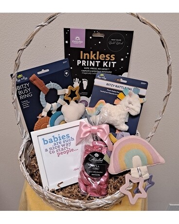 Welcome Wee One Baby Girl Basket Gifts