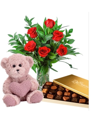 Classic Six Ensemble Flower Arrangement