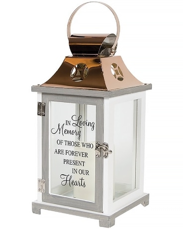 Loving Memory Lantern Flower Arrangement