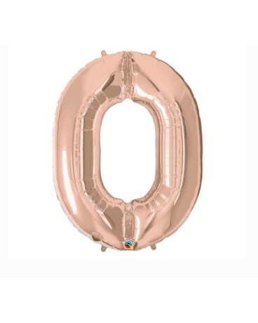 34 Inch Metallic Gold Zero Balloon Gifts