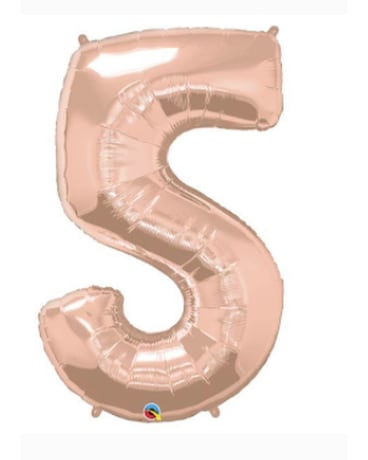 34 Inch Metallic Gold Five Balloon Gifts