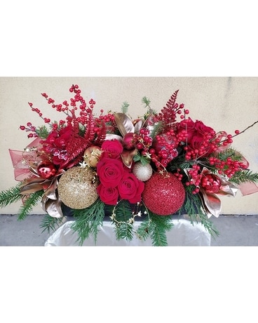 Festive Centerpiece Flower Arrangement