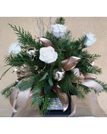Holiday Box Arrangement Flower Arrangement