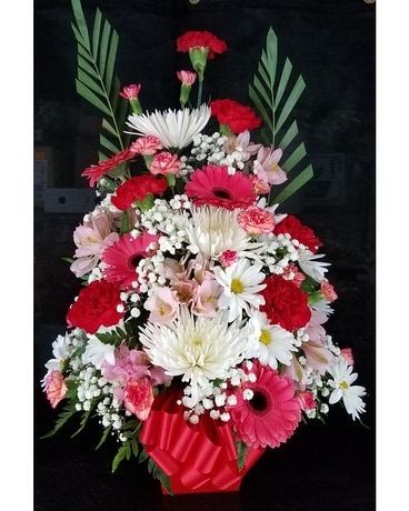 MTF2167 One Sided Spring With Gerbera Daisies Flower Arrangement