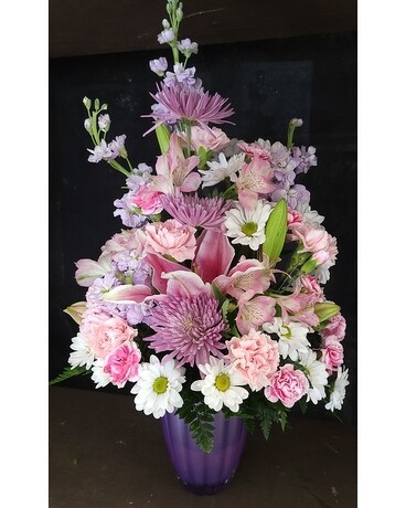 MTF2188 One Sided Spring w/ Stargazers Flower Arrangement