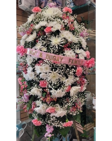 MTF746 Mixed Spring Standing Spray Flower Arrangement