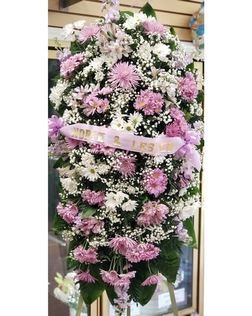 MTF747 Mixed Spring Standing Spray Flower Arrangement