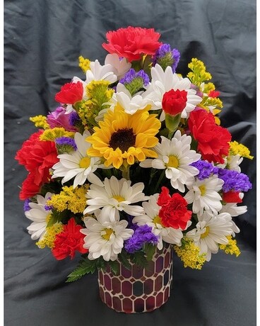 MTF008 Mosaic Bouq. Flower Arrangement