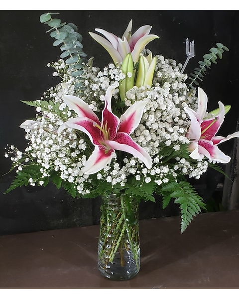 MTF3103 Stargazer Lily Arrangement in Mililani Town HI - Mililani Town  Florist