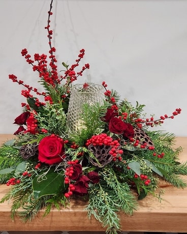 Crimson Glow Centerpiece