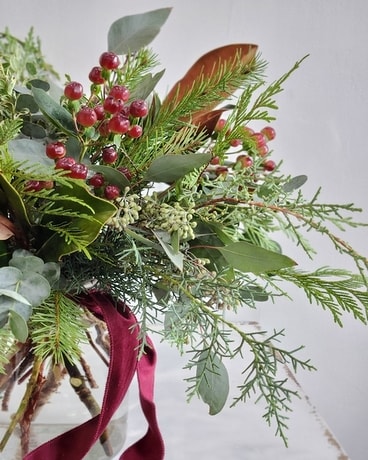 Greens'n'Berries Flower Arrangement