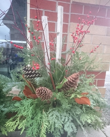 Winter Urn Insert Flower Arrangement