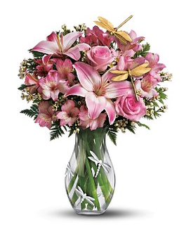 Teleflora's Dragonfly Bouquet Flower Arrangement