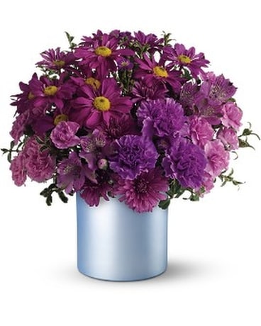 Teleflora's Vivid Violet Bouquet Flower Arrangement