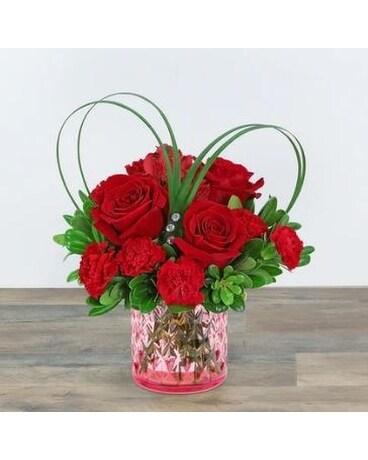 Vintage Heart Flower Arrangement