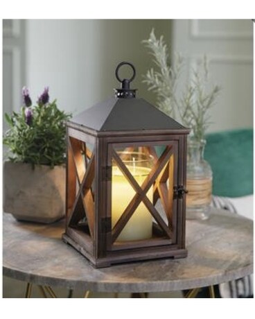 Weathered Espresso Wooden Lantern Candle Warmer Gifts