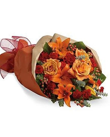 Warm color bouquet Flower Arrangement