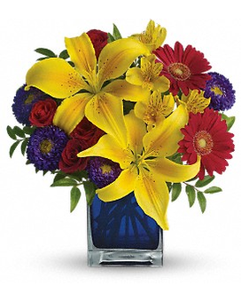 Teleflora's Blue Caribbean Flower Arrangement