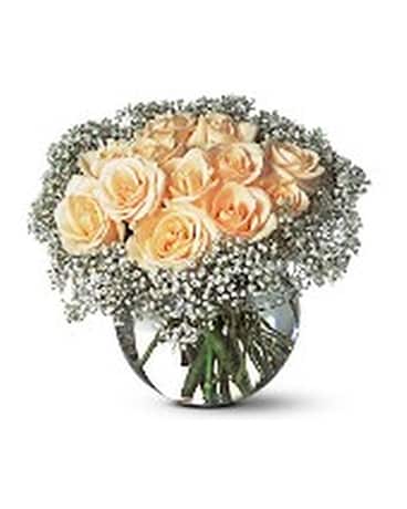 A Dozen White Roses Flower Arrangement