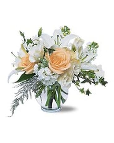 White Roses & Lilies Flower Arrangement