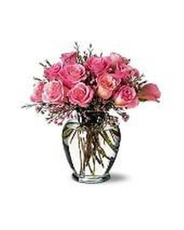 A Pretty Pink Dozen Flower Arrangement
