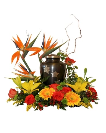 Birds of Paradise Sympathy Arrangement