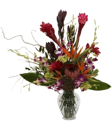 Tropical Splendor Vase Flower Arrangement