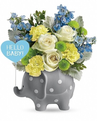 Baby Hello - Blue Flower Arrangement