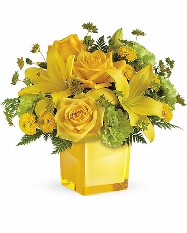 Sunshine Yellow Flower Arrangement